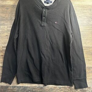Tommy Hilfiger Black Long Sleeve Thermal Tee Classic Fit